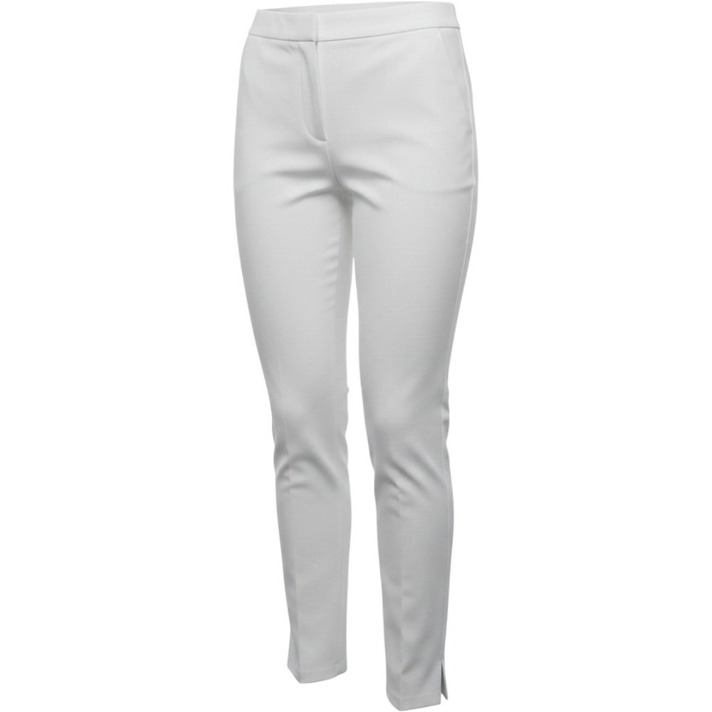 Peace of Cloth Trousers Womens 8 White Slim Ankle Side Zip 49P005 Luxury Pants
